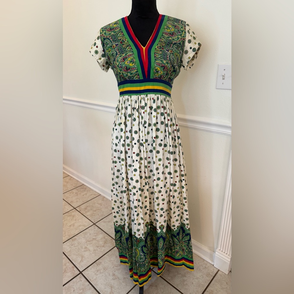 Multicolor Patterned Maxi Dress